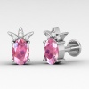 Pink Spinel 14K Stud Earrings, Minimalist Dainty Stud Earrings, Handmade Jewelry, August Birthstone Earrings, Gemstone Jewelry, Gift For Her | Save 33% - Rajasthan Living 21