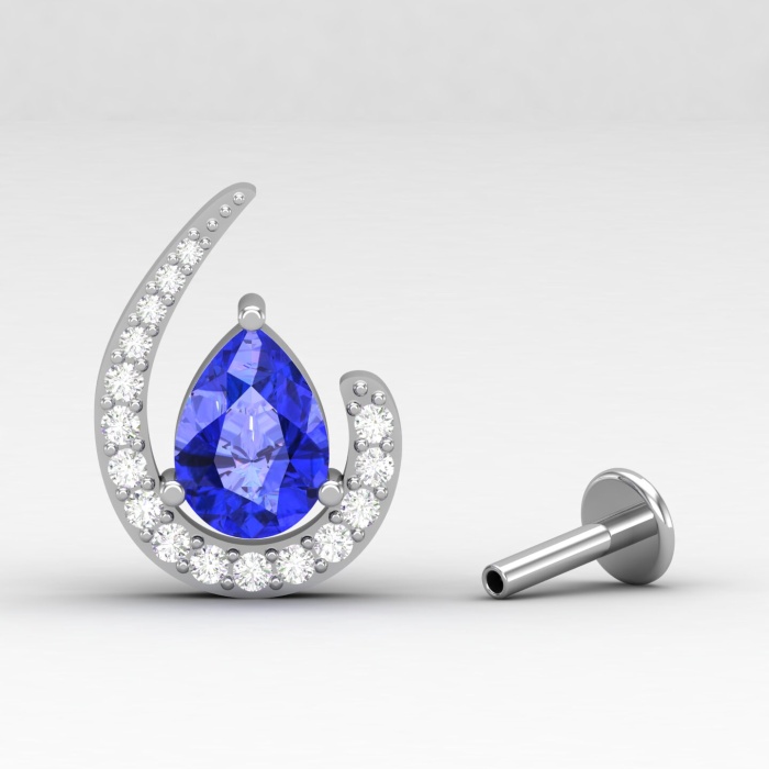 14K Dainty Tanzanite Stud Earrings, Natural Tanzanite Stud Earrings, Gift For Her, Anniversary Gift, Handmade Jewelry, December Birthstone | Save 33% - Rajasthan Living 8