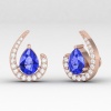 14K Dainty Tanzanite Stud Earrings, Natural Tanzanite Stud Earrings, Gift For Her, Anniversary Gift, Handmade Jewelry, December Birthstone | Save 33% - Rajasthan Living 19