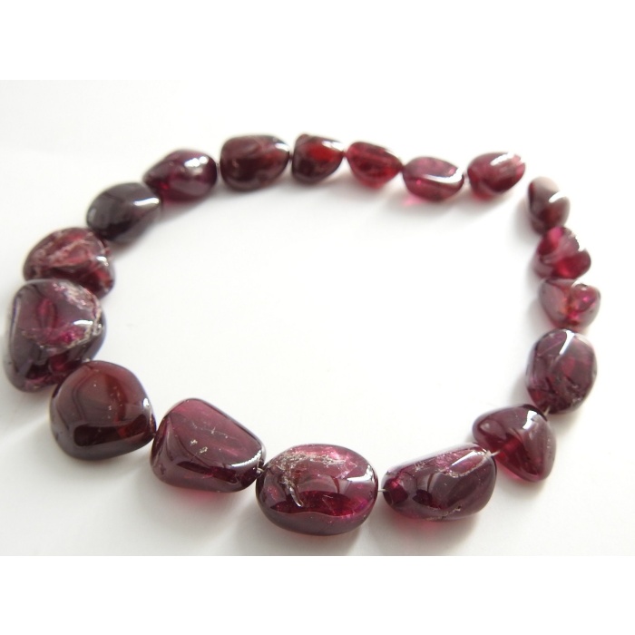 Natural Rhodolite Garnet Tumble,Smooth,Nuggets,Loose Bead,Handmade,For Making Jewelry,Wholesaler,12Inch 16X14To12X9MM Approx,PME-TU2 | Save 33% - Rajasthan Living 14