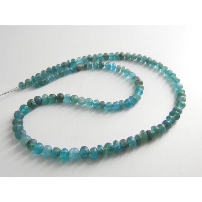 Sky Blue Apatite Roundel Bead,Smooth,Handmade,Matte Polished,Loose Bead,Necklace,For Making Jewelry,Wholesaler,Supplies 100%Natural B2 | Save 33% - Rajasthan Living 8