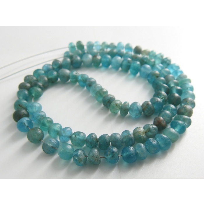 Sky Blue Apatite Roundel Bead,Smooth,Handmade,Matte Polished,Loose Bead,Necklace,For Making Jewelry,Wholesaler,Supplies 100%Natural B2 | Save 33% - Rajasthan Living 12