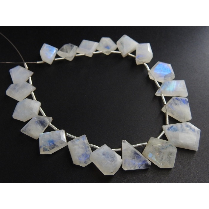 White Rainbow Moonstone Briolette,Faceted,Fancy Cut,Slice,Slab,Multi Fire,Hut,Pentagon,Trapezoid,Marquise,14Piece 12X8To10X8MM PME-BR2 | Save 33% - Rajasthan Living 12