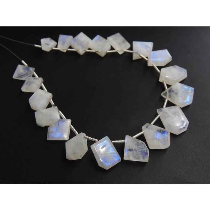 White Rainbow Moonstone Briolette,Faceted,Fancy Cut,Slice,Slab,Multi Fire,Hut,Pentagon,Trapezoid,Marquise,14Piece 12X8To10X8MM PME-BR2 | Save 33% - Rajasthan Living 10