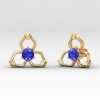 14K Dainty Natural Tanzanite Stud Earrings, Everyday Gemstone Earring For Her, Handmade Jewelry, Gold Stud Earrings For Women, Tanzanite Cut | Save 33% - Rajasthan Living 16