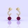 Rhodolite Garnet 14K Dangle Earrings, Natural Garnet Jewelry, Handmade Jewelry, Art Deco Style Earrings, Gift For Her, Anniversary Gift | Save 33% - Rajasthan Living 15