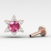 Pink Spinel 14K Dainty Stud Earrings, Everyday Gemstone Stud Earrings For Her, Gold Stud Earrings For Women, August Birthstone Jewelry | Save 33% - Rajasthan Living 16