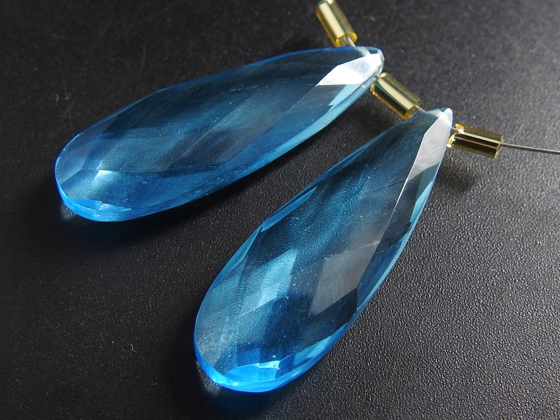 30X10MM Pair,Quartz Long Teardrop,Drop,Faceted,Handmade,Loose Stone,Glass,Hydro,For Making Earrings,Gemstone For Jewelry | Save 33% - Rajasthan Living 21