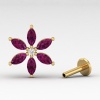 Rhodolite Garnet 14K Dainty Stud Earrings, Everyday Gemstone Earring For Her, Handmade Jewelry, Gold Stud Earrings For Women, Party Jewelry | Save 33% - Rajasthan Living 16