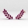 Rhodolite Garnet 14K Dainty Earrings, Natural Garnet Climber Earrings, Handmade Jewelry, Art Deco Style Earrings, Gift For Women, Birthstone | Save 33% - Rajasthan Living 23