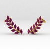 Rhodolite Garnet 14K Dainty Earrings, Natural Garnet Climber Earrings, Handmade Jewelry, Art Deco Style Earrings, Gift For Women, Birthstone | Save 33% - Rajasthan Living 17