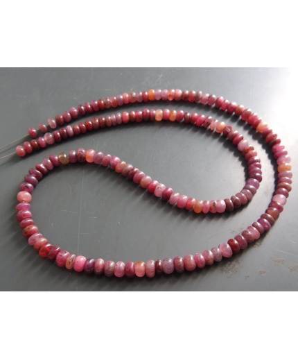 Ruby Smooth Roundel Bead,Loose Stone,Handmade,Necklace,For Making Jewelry,Wholesaler,Supplies,16Inch Strand,100%Natural PME-B5 | Save 33% - Rajasthan Living 3