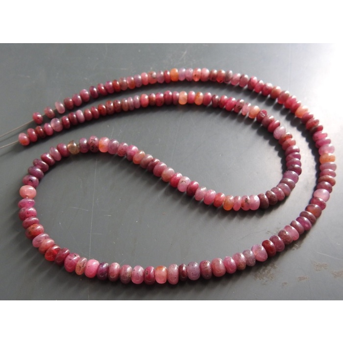Ruby Smooth Roundel Bead,Loose Stone,Handmade,Necklace,For Making Jewelry,Wholesaler,Supplies,16Inch Strand,100%Natural PME-B5 | Save 33% - Rajasthan Living 6