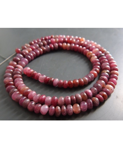 Ruby Smooth Roundel Bead,Loose Stone,Handmade,Necklace,For Making Jewelry,Wholesaler,Supplies,16Inch Strand,100%Natural PME-B5 | Save 33% - Rajasthan Living