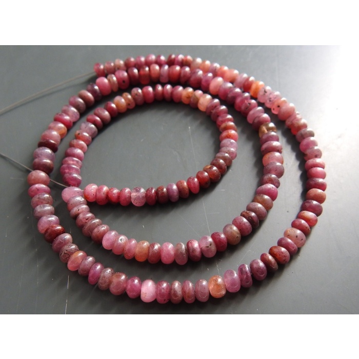Ruby Smooth Roundel Bead,Loose Stone,Handmade,Necklace,For Making Jewelry,Wholesaler,Supplies,16Inch Strand,100%Natural PME-B5 | Save 33% - Rajasthan Living 7