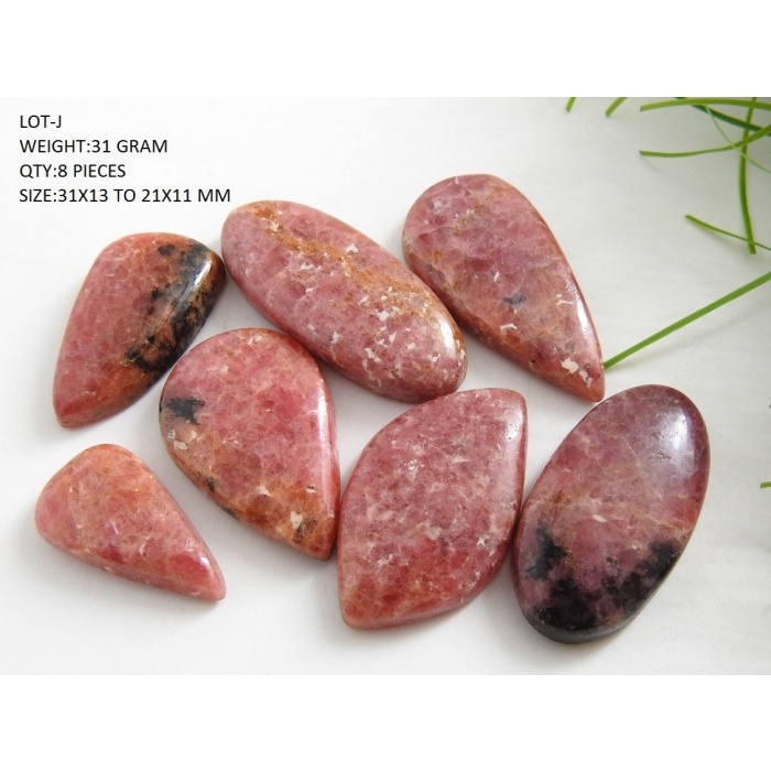 Rhodonite Smooth Cabochons Lot,Fancy Shape,Loose Stone,Handmade,Pendent,For Making Jewelry 100%Natural C2 | Save 33% - Rajasthan Living 15