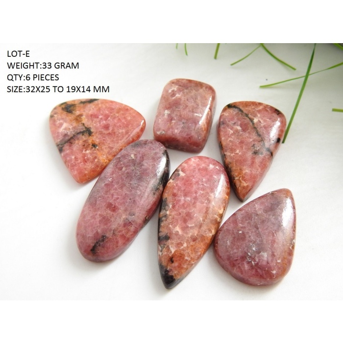 Rhodonite Smooth Cabochons Lot,Fancy Shape,Loose Stone,Handmade,Pendent,For Making Jewelry 100%Natural C2 | Save 33% - Rajasthan Living 10