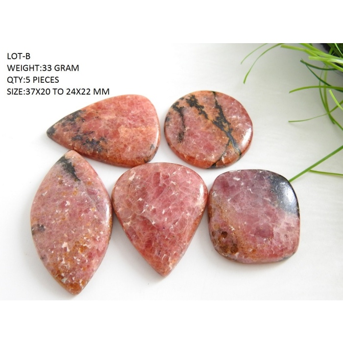 Rhodonite Smooth Cabochons Lot,Fancy Shape,Loose Stone,Handmade,Pendent,For Making Jewelry 100%Natural C2 | Save 33% - Rajasthan Living 7
