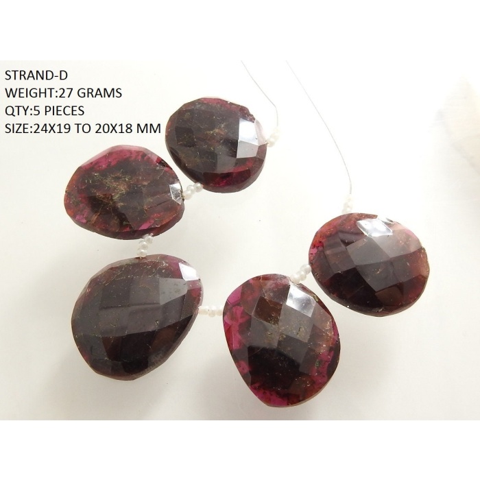 Rhodolite Garnet Faceted Fancy Shape Briolette,Irregular Bead,Handmade,Loose Stone,Gemstones,For Making Jewelry | Save 33% - Rajasthan Living 9