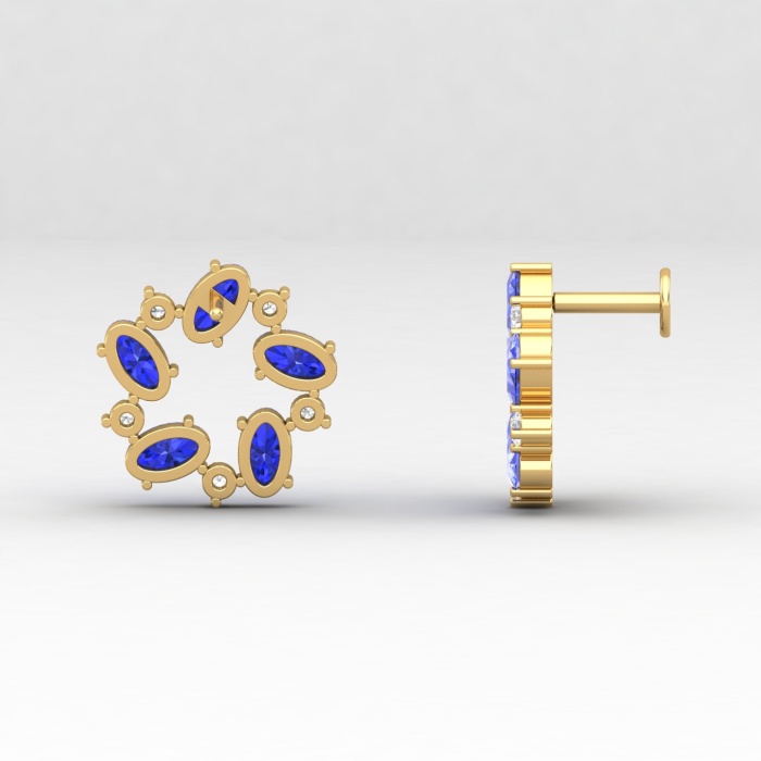 14K Dainty Tanzanite Stud Earrings, Handmade Jewelry, December Birthstone Earrings, Gift For Women, Anniversary Gift, Part Jewelry, Oval Cut | Save 33% - Rajasthan Living 14