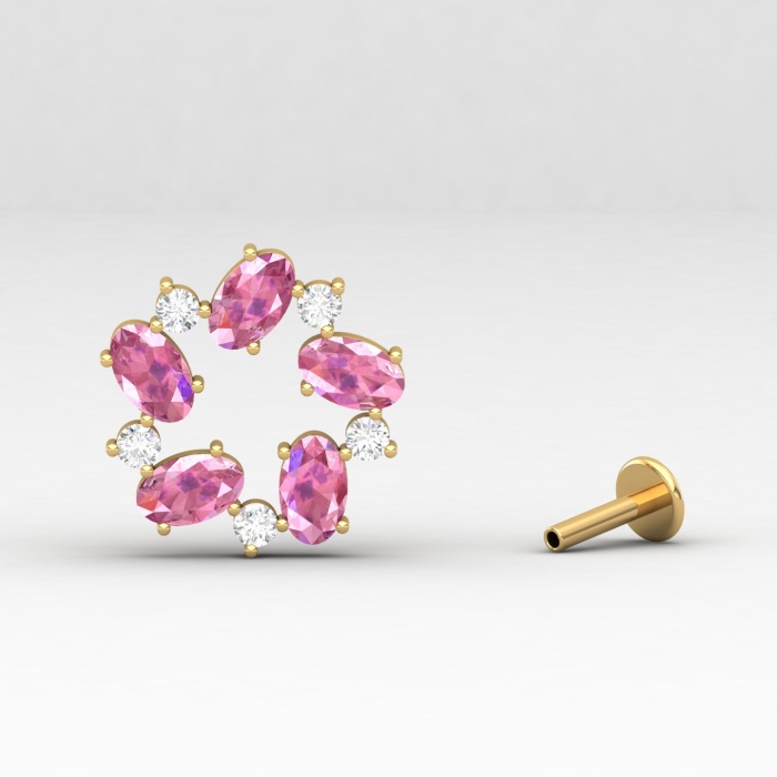 14K Pink Spinel Dainty Stud Earrings, Handmade Jewelry, Gemstone Earrings, Anniversary Gift, August Birthstone Earrings, Natural Spinel | Save 33% - Rajasthan Living 6
