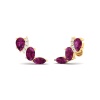 Rhodolite Garnet 14K Dainty Climber Earring, Everyday Gemstone Earring For Her, Gold Ear Climber Stud Earrings For Women | Save 33% - Rajasthan Living 18