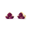 Rhodolite Garnet 14K Stud Earrings, Dainty Gold Stud Earrings For Women, Everyday Gemstone Earring For Her, January Birthstone Jewelry | Save 33% - Rajasthan Living 22