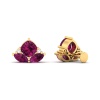 Rhodolite Garnet 14K Stud Earrings, Dainty Gold Stud Earrings For Women, Everyday Gemstone Earring For Her, January Birthstone Jewelry | Save 33% - Rajasthan Living 21