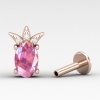 Pink Spinel 14K Stud Earrings, Minimalist Dainty Stud Earrings, Handmade Jewelry, August Birthstone Earrings, Gemstone Jewelry, Gift For Her | Save 33% - Rajasthan Living 16