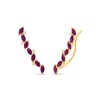Rhodolite Garnet 14K Ear Climbers, Dainty Gold Climber Earrings For Women, January Birthstone Jewelry, Everyday Gemstone Earring For Her | Save 33% - Rajasthan Living 20