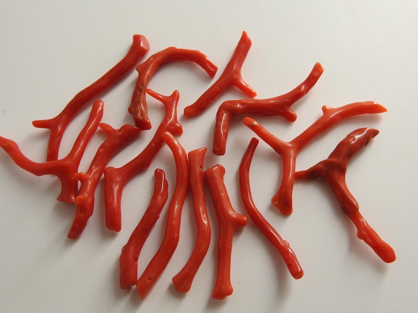 Red Coral Natural Loose Rough Stick,Branches,Polished,Loose Raw,For Making Jewelry,10 Grams 25MM Long Approx,Minerals,Wholesaler BK-CR1 | Save 33% - Rajasthan Living 15