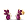 Rhodolite Garnet 14K Dainty Stud Earrings, Everyday Gemstone Earring For Her, January Birthstone Jewelry, Gold Stud Earrings For Women | Save 33% - Rajasthan Living 19