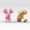 14K Dainty Pink Spinel Stud Earrings, Everyday Gemstone Earrings For Women, August Birthstone Earrings, Natural Spinel Gold Earrings For Her | Save 33% - Rajasthan Living 24