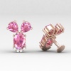 14K Dainty Pink Spinel Stud Earrings, Everyday Gemstone Earrings For Women, August Birthstone Earrings, Natural Spinel Gold Earrings For Her | Save 33% - Rajasthan Living 18