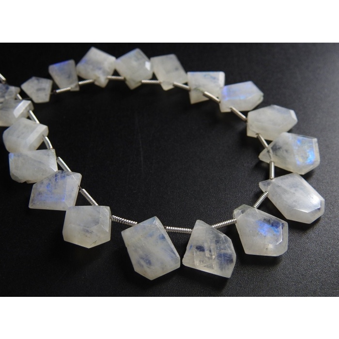 White Rainbow Moonstone Briolette,Faceted,Fancy Cut,Slice,Slab,Multi Fire,Hut,Pentagon,Trapezoid,Marquise,14Piece 12X8To10X8MM PME-BR2 | Save 33% - Rajasthan Living 7