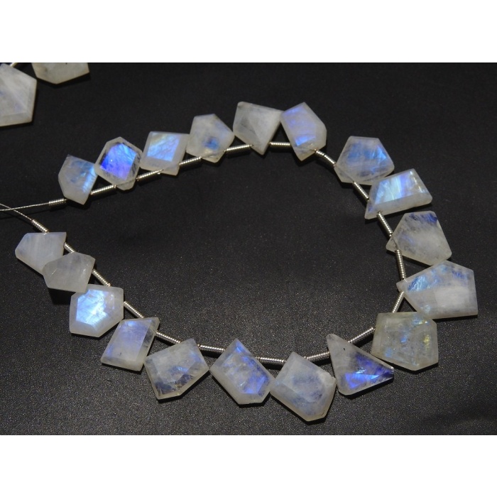 White Rainbow Moonstone Briolette,Faceted,Fancy Cut,Slice,Slab,Multi Fire,Hut,Pentagon,Trapezoid,Marquise,14Piece 12X8To10X8MM PME-BR2 | Save 33% - Rajasthan Living 9
