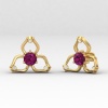 Rhodolite Garnet 14K Dainty Stud Earrings, Gold Stud Earrings For Women, Handmade Jewelry, Everyday Gemstone Earring For Her, Garnet Jewelry | Save 33% - Rajasthan Living 19
