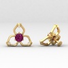 Rhodolite Garnet 14K Dainty Stud Earrings, Gold Stud Earrings For Women, Handmade Jewelry, Everyday Gemstone Earring For Her, Garnet Jewelry | Save 33% - Rajasthan Living 21