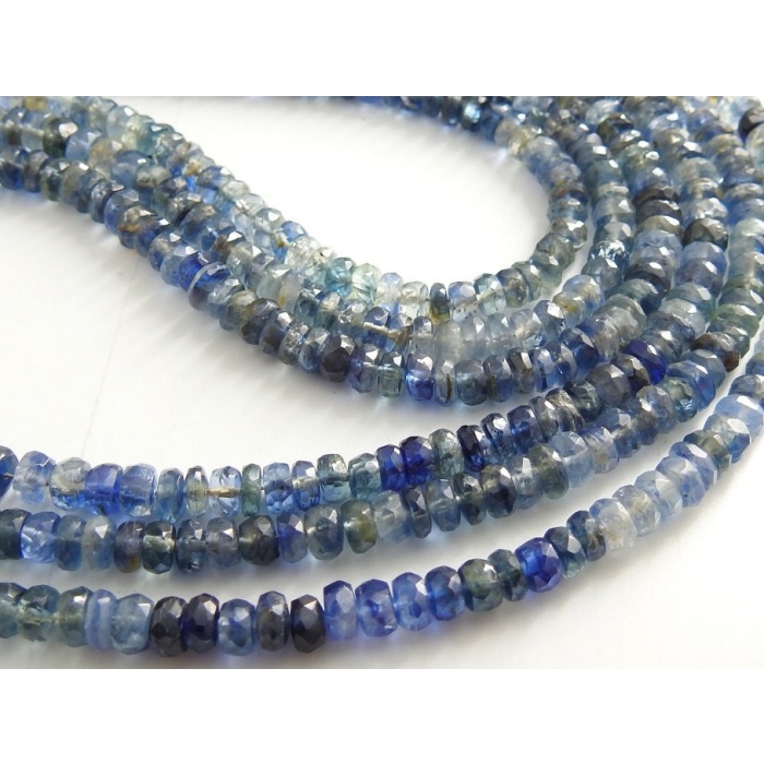 Blue Kyanite Faceted Roundel Bead,Multi Shaded,Handmade,Loose Stone,Necklace,For Jewelry Making 100%Natural 16Inch Strand PME(B13) | Save 33% - Rajasthan Living 10