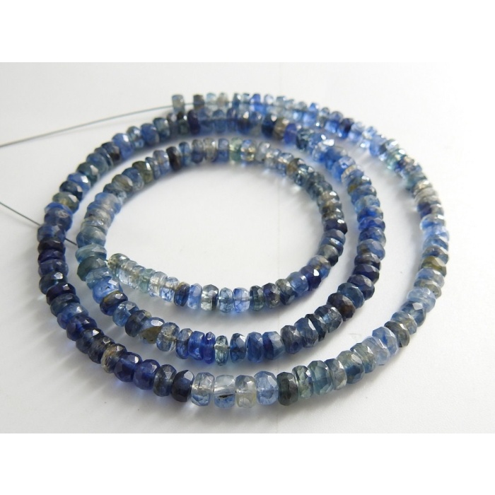 Blue Kyanite Faceted Roundel Bead,Multi Shaded,Handmade,Loose Stone,Necklace,For Jewelry Making 100%Natural 16Inch Strand PME(B13) | Save 33% - Rajasthan Living 9