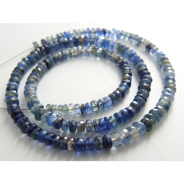 Blue Kyanite Faceted Roundel Bead,Multi Shaded,Handmade,Loose Stone,Necklace,For Jewelry Making 100%Natural 16Inch Strand PME(B13) | Save 33% - Rajasthan Living 6