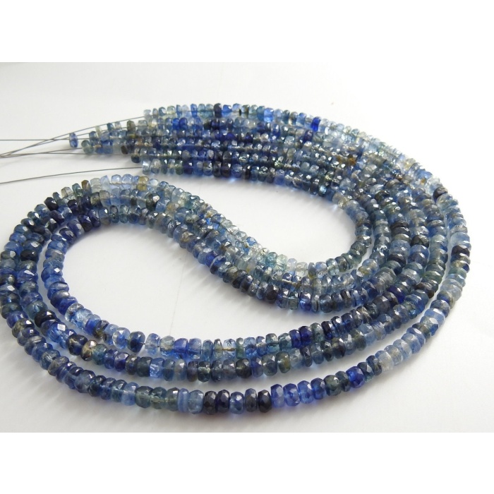 Blue Kyanite Faceted Roundel Bead,Multi Shaded,Handmade,Loose Stone,Necklace,For Jewelry Making 100%Natural 16Inch Strand PME(B13) | Save 33% - Rajasthan Living 8