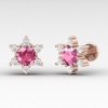 Pink Spinel 14K Dainty Stud Earrings, Everyday Gemstone Stud Earrings For Her, Gold Stud Earrings For Women, August Birthstone Jewelry | Save 33% - Rajasthan Living 17