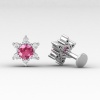 Pink Spinel 14K Dainty Stud Earrings, Everyday Gemstone Stud Earrings For Her, Gold Stud Earrings For Women, August Birthstone Jewelry | Save 33% - Rajasthan Living 21