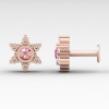 Pink Spinel 14K Dainty Stud Earrings, Everyday Gemstone Stud Earrings For Her, Gold Stud Earrings For Women, August Birthstone Jewelry | Save 33% - Rajasthan Living 18