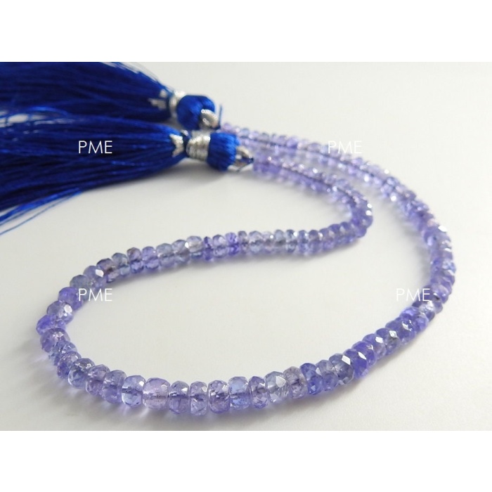 Tanzanite Faceted Roundel Bead,Blue,Handmade,Loose Stone,High Quality,Gemstone Bead,For Jewelry Making 100%Natural 9Inch Strand PME(B8) | Save 33% - Rajasthan Living 7