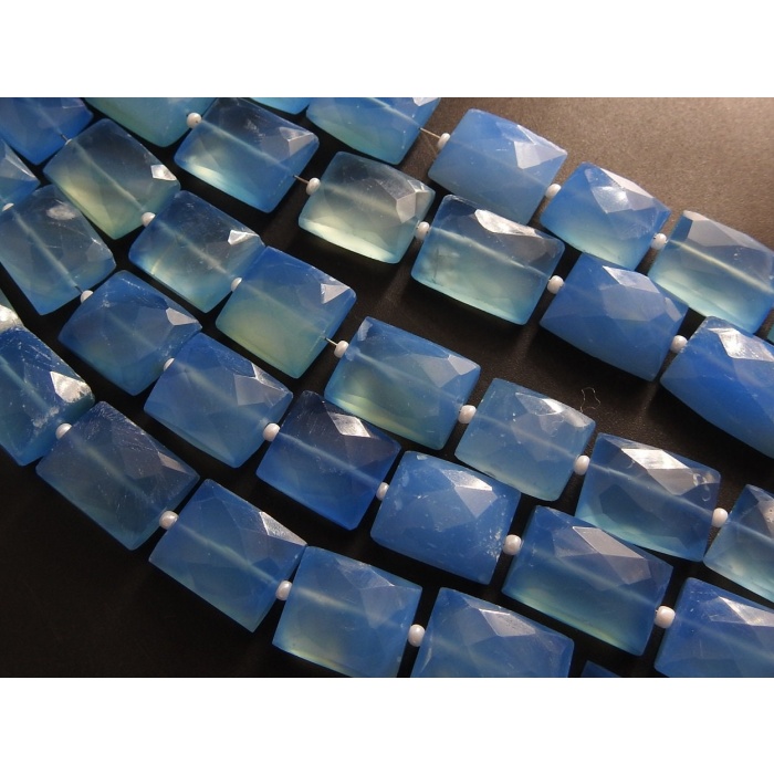 Blue Chalcedony Faceted Rectangle Shape Bead,Baguette,Handmade,Loose Stone,For Making Jewelry 10 Piece Strand 16X12 To 13X9 MM Approx | Save 33% - Rajasthan Living 8