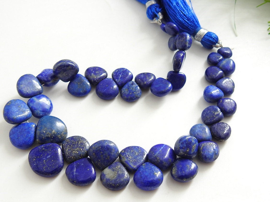 Lapis Lazuli Smooth Heart,Teardrop,Loose Stone,Handmade Bead,Drop,Gemstone For Jewelry Making,8Inch 13-6MM Approx,100%Natural PME(BR6) | Save 33% - Rajasthan Living 17