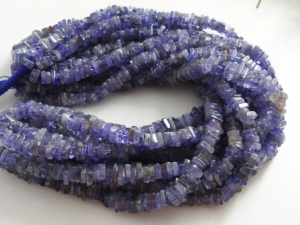 Blue Tanzanite Smooth Heishi,Square,Cushion Shape,Beads,Handmade,Loose Stone Wholesale Price New Arrival 100%Natural 16Inch Strand PME(H2) | Save 33% - Rajasthan Living 14