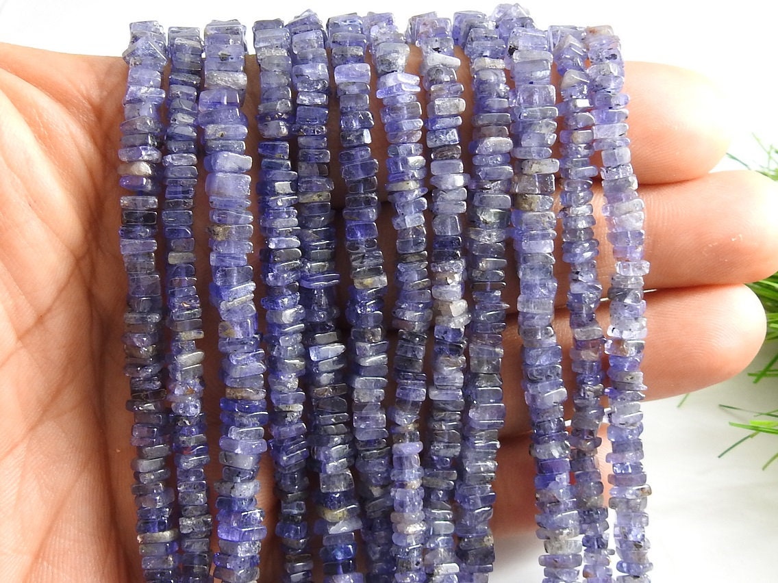 Blue Tanzanite Smooth Heishi,Square,Cushion Shape,Beads,Handmade,Loose Stone Wholesale Price New Arrival 100%Natural 16Inch Strand PME(H2) | Save 33% - Rajasthan Living 15